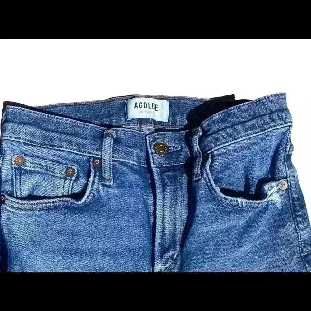 AGOLDE Sophie Mid Rise Ankle Skinny Jeans Sz 25 - Picture 7 of 8